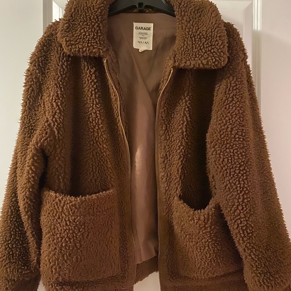 Garage Brown Teddy Coat XS/S